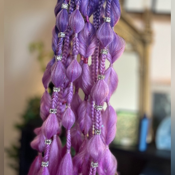 Festival Braids. Set of (2) tie in extensions.Reusable hair for braids or buns. - Picture 3 of 6